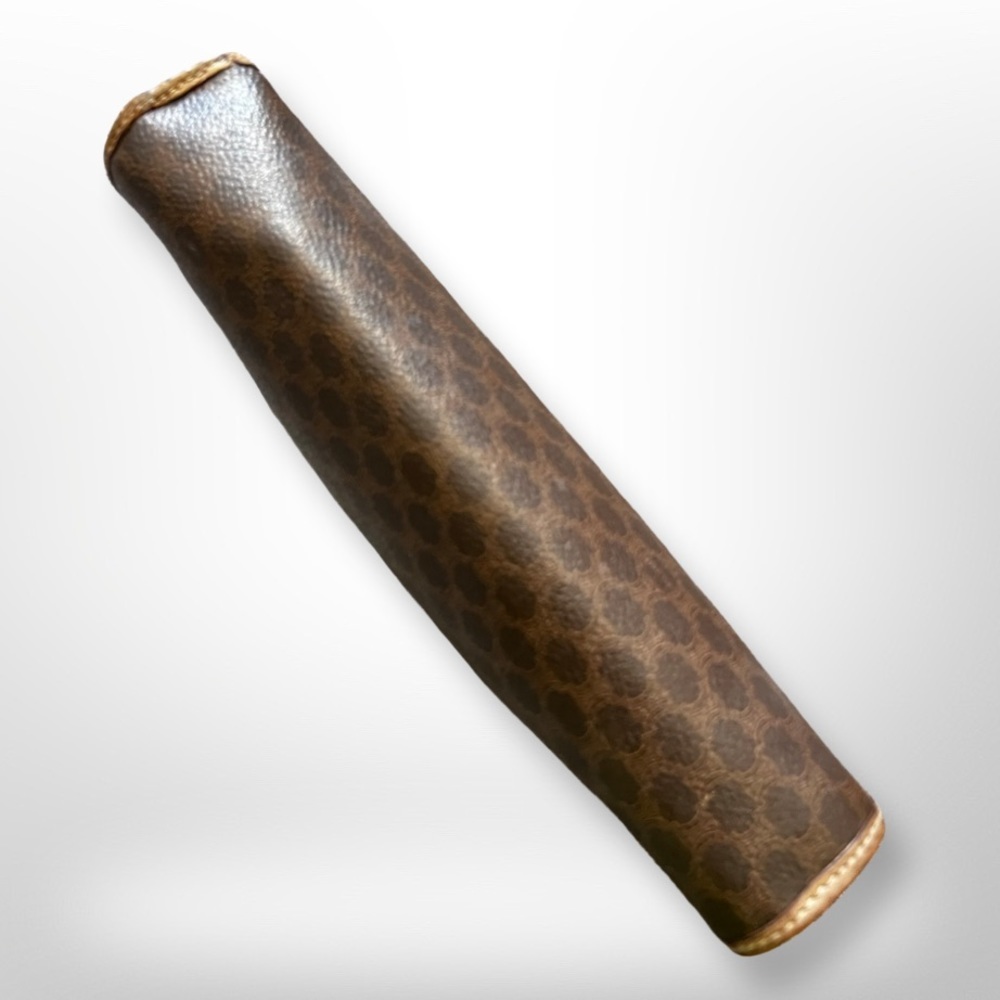 Celine Brown Triomphe PVC and Calfskin Leather Clutch - Picture 5 of 9